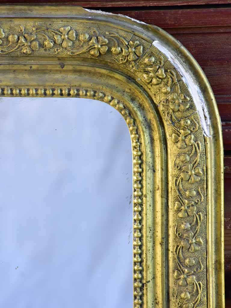 Late 19th Century French Louis Philippe mirror with gold frame 21¼" x 29½"