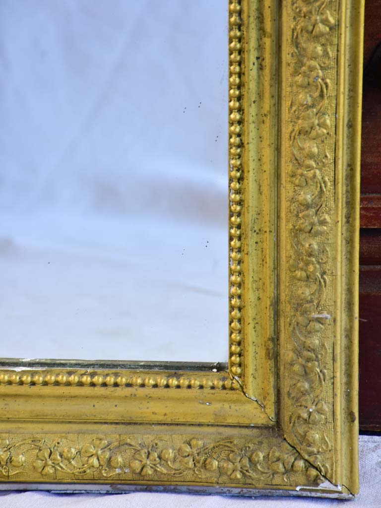 Late 19th Century French Louis Philippe mirror with gold frame 21¼" x 29½"