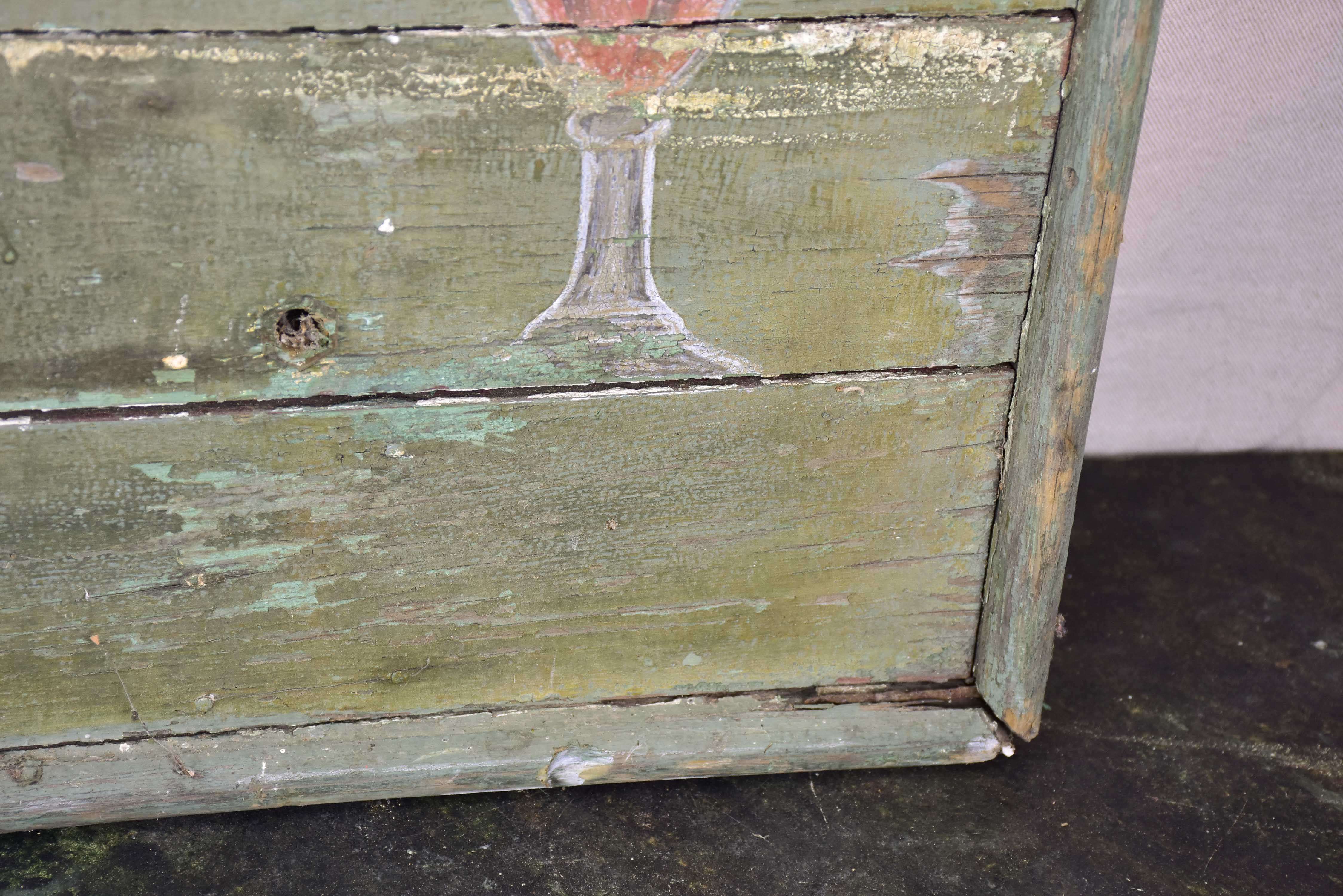Large antique French sign - Au vin chaud
