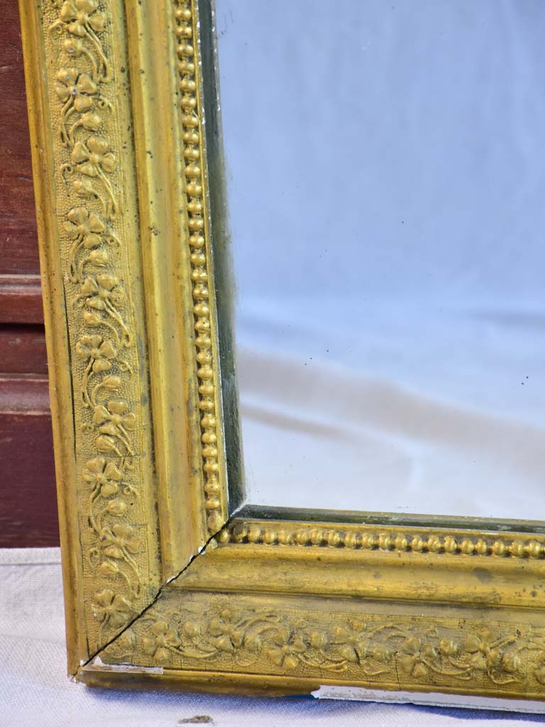 Late 19th Century French Louis Philippe mirror with gold frame 21¼" x 29½"