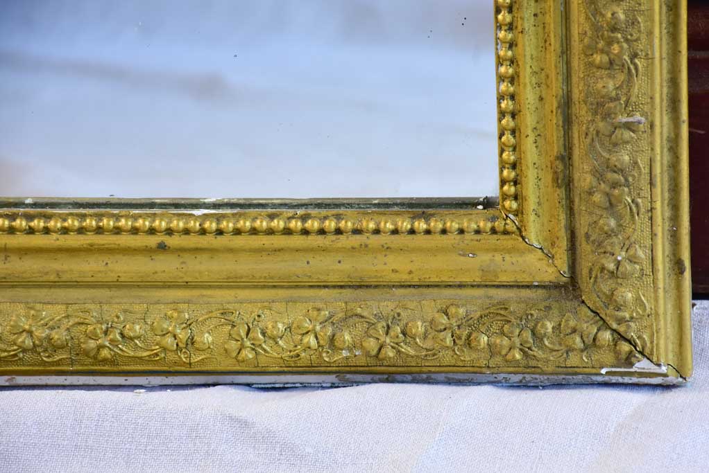 Late 19th Century French Louis Philippe mirror with gold frame 21¼" x 29½"
