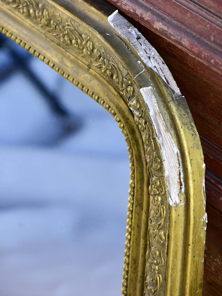 Late 19th Century French Louis Philippe mirror with gold frame 21¼" x 29½"