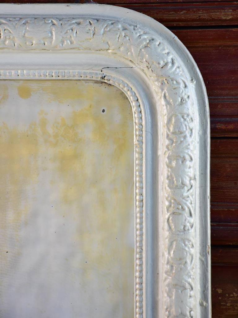 Late 19th Century French Louis Philippe mirror with beige frame 23¾" x 35¾"