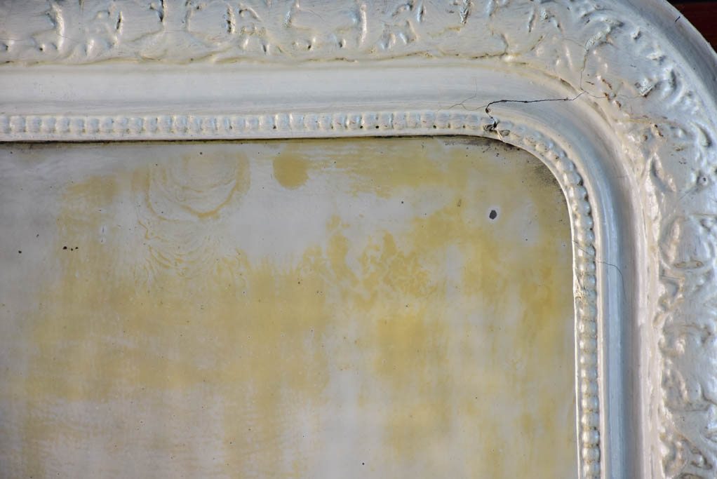 Late 19th Century French Louis Philippe mirror with beige frame 23¾" x 35¾"