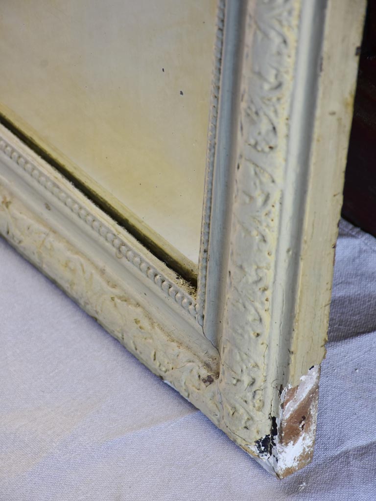 Late 19th Century French Louis Philippe mirror with beige frame 23¾" x 35¾"