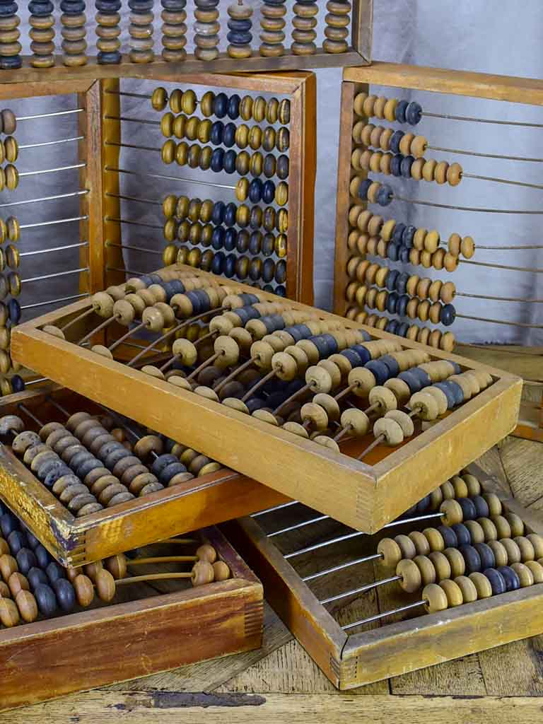 Lot of 13 antique French abacus