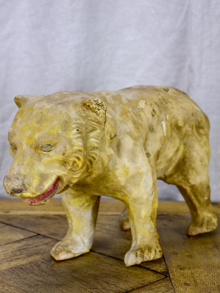 Antique French paper mache polar bear