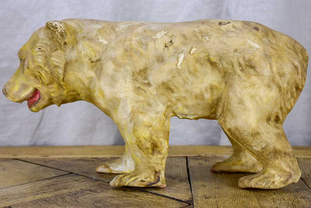 Antique French paper mache polar bear
