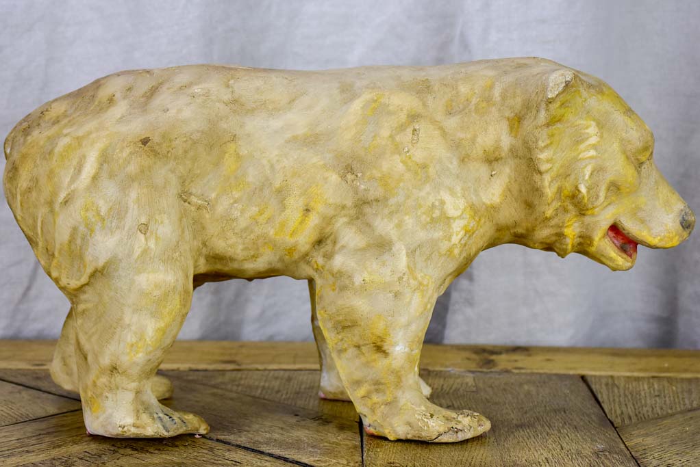Antique French paper mache polar bear