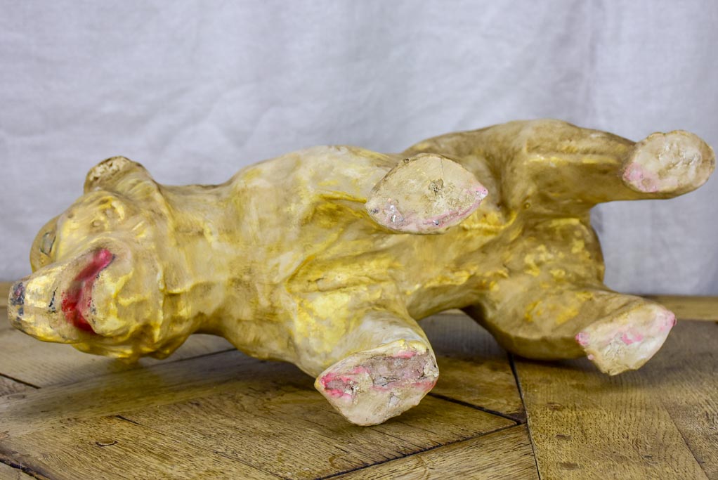 Antique French paper mache polar bear