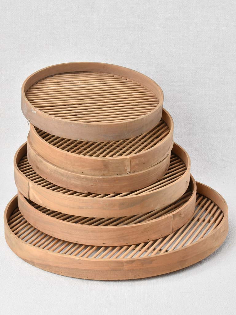 Rustic 1980s Cheese Drying Display Set