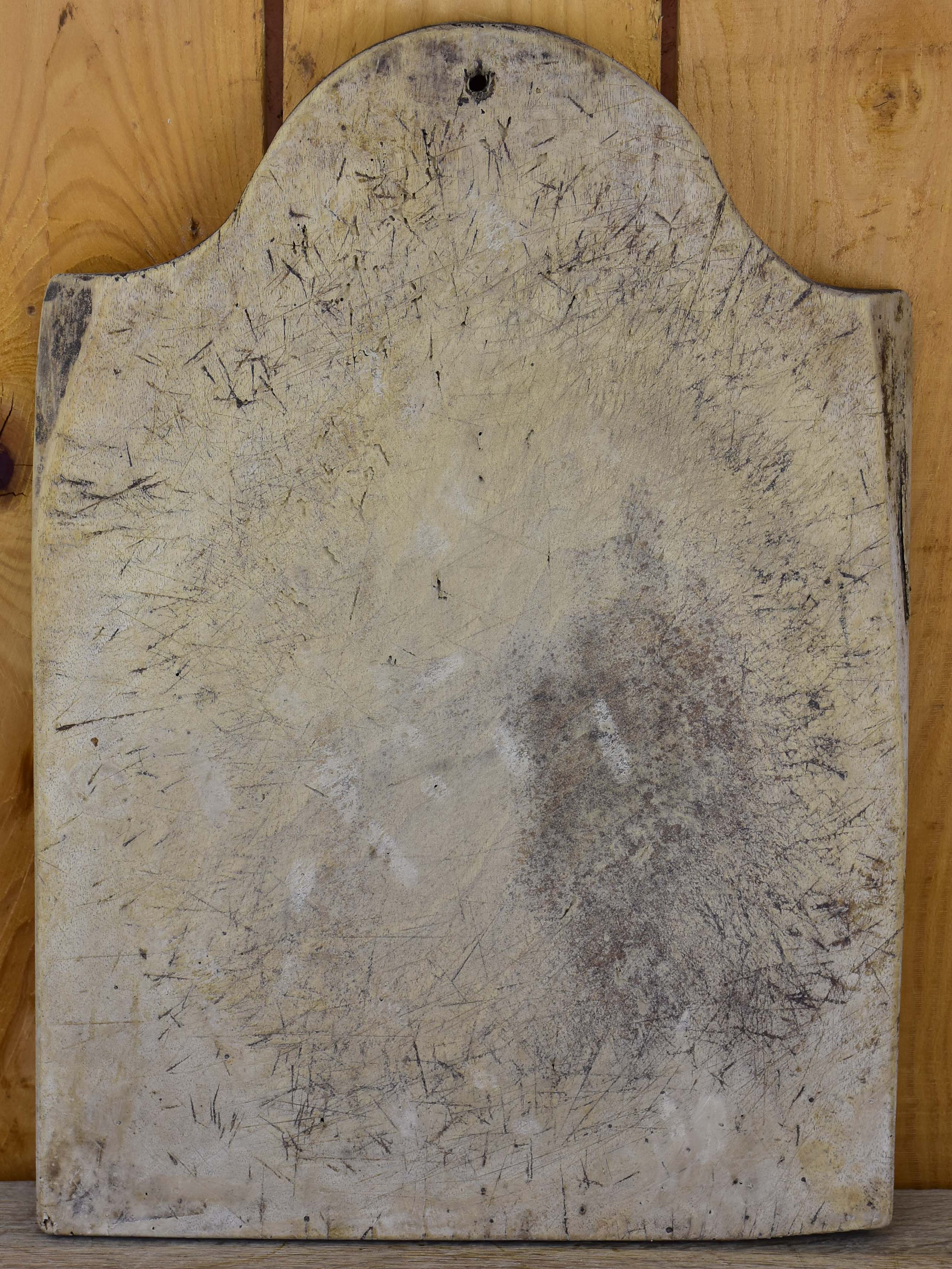 Antique French cutting board - chapeau gendarme shape