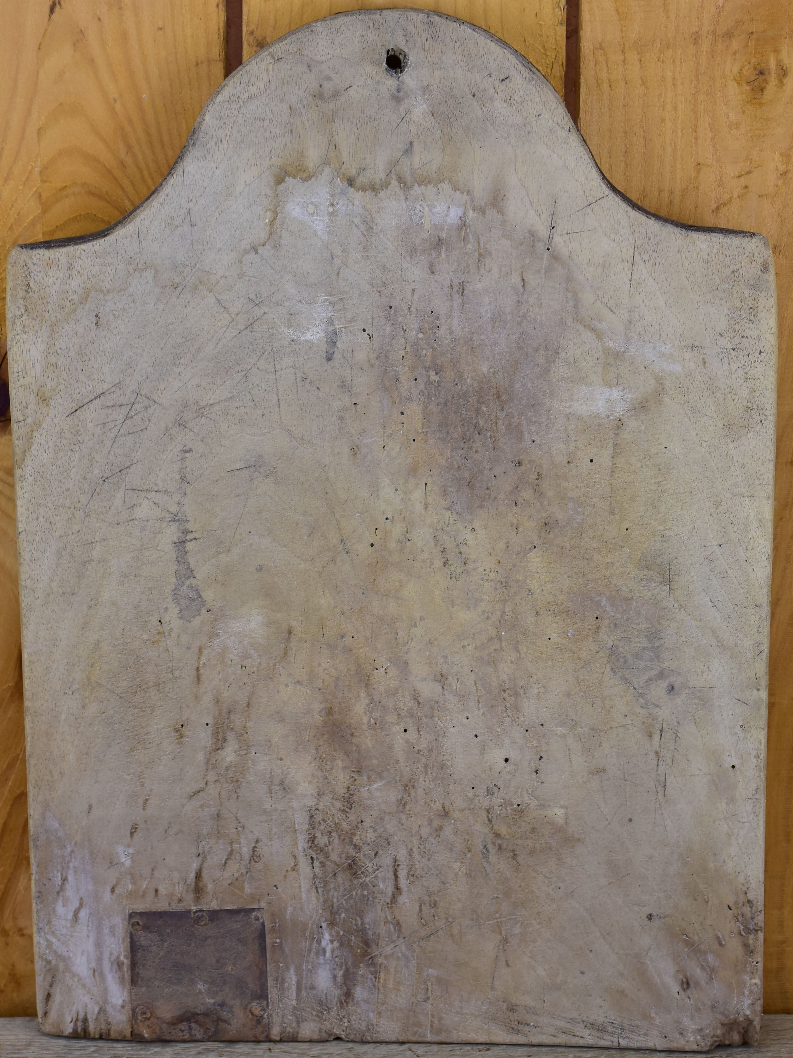 Antique French cutting board - chapeau gendarme shape