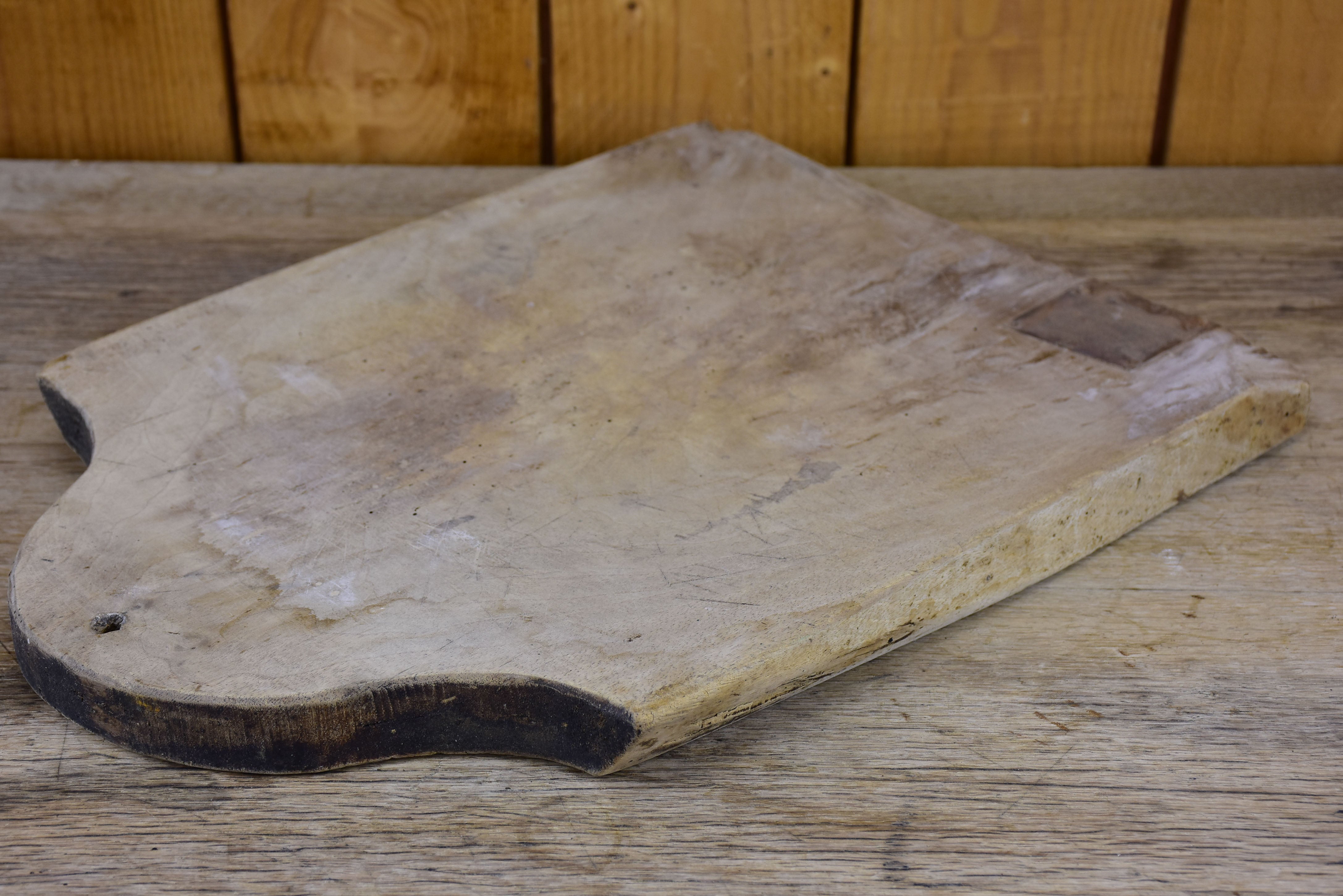 Antique French cutting board - chapeau gendarme shape