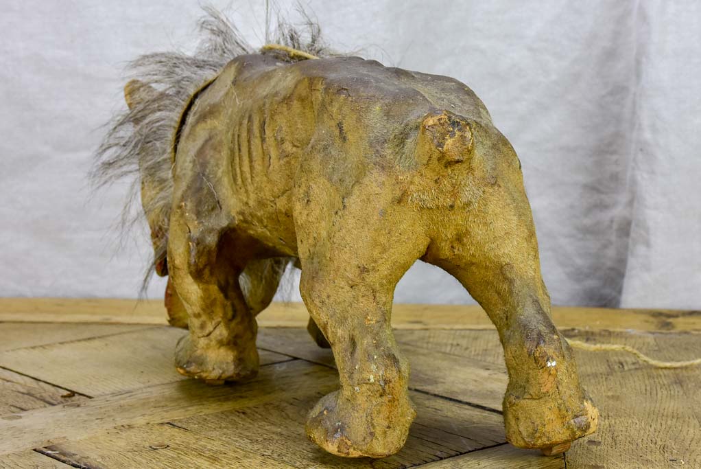 19th Century French bulldog pull toy - collector's item