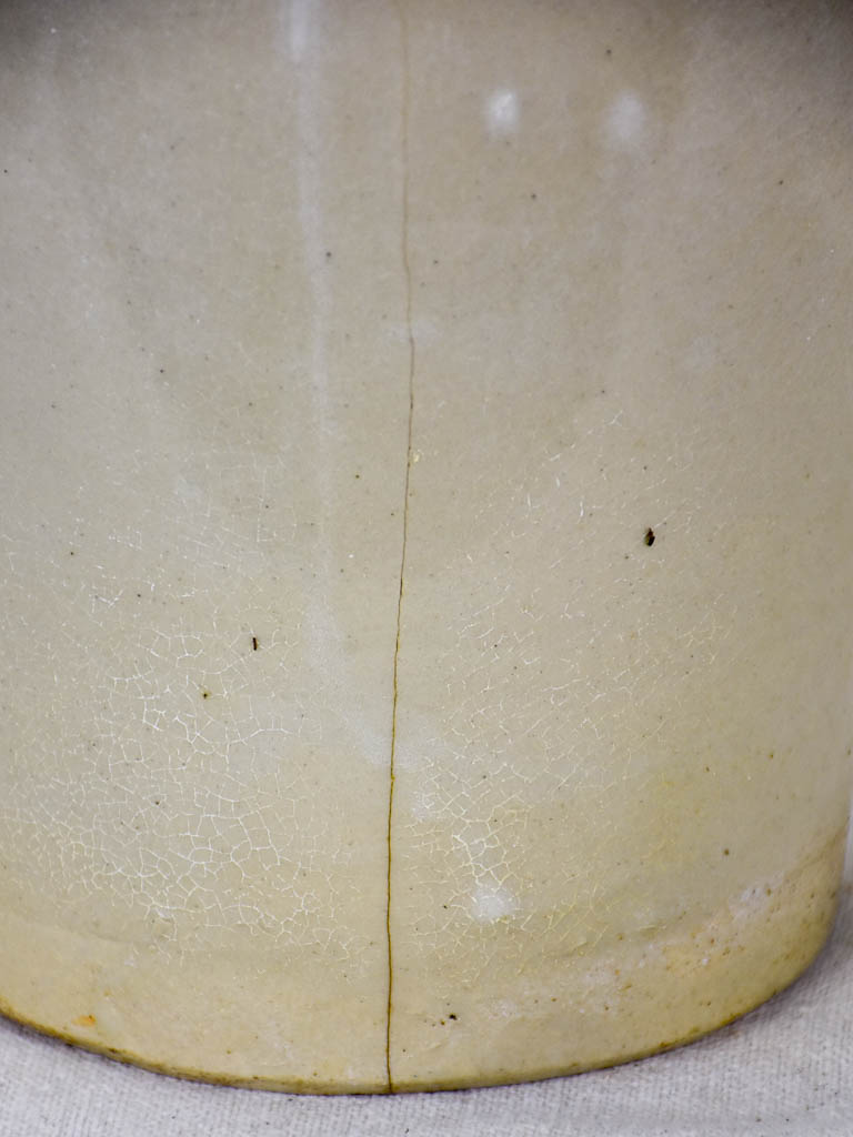 Mid century sandstone jar - white 10¼"