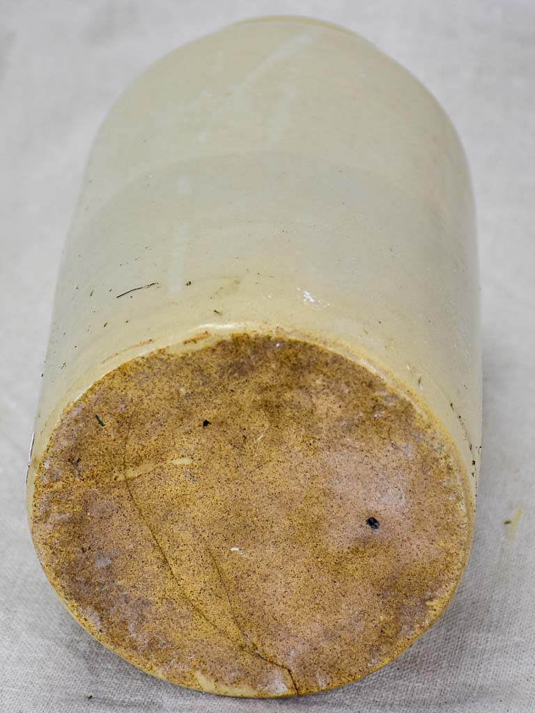 Mid century sandstone jar - white 10¼"