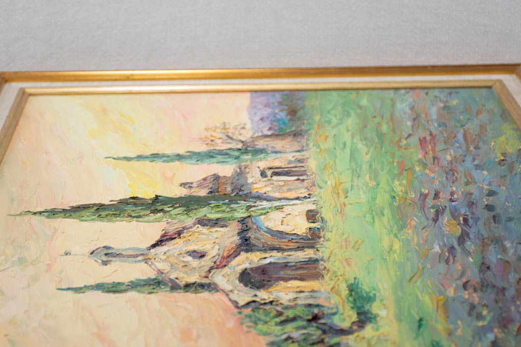 Chapelle Saint Sixte in Eygalières by D. Allemand (1906- ?) oil on board 23¾" x 29¼"