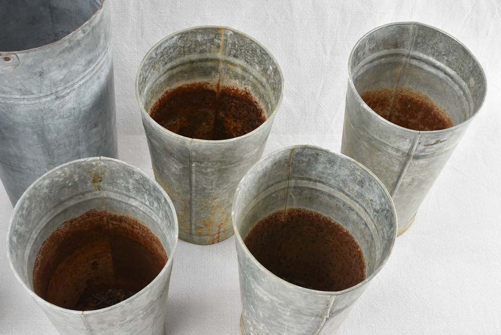 Collection of 8 vintage florist vases 11½" - 16¼"