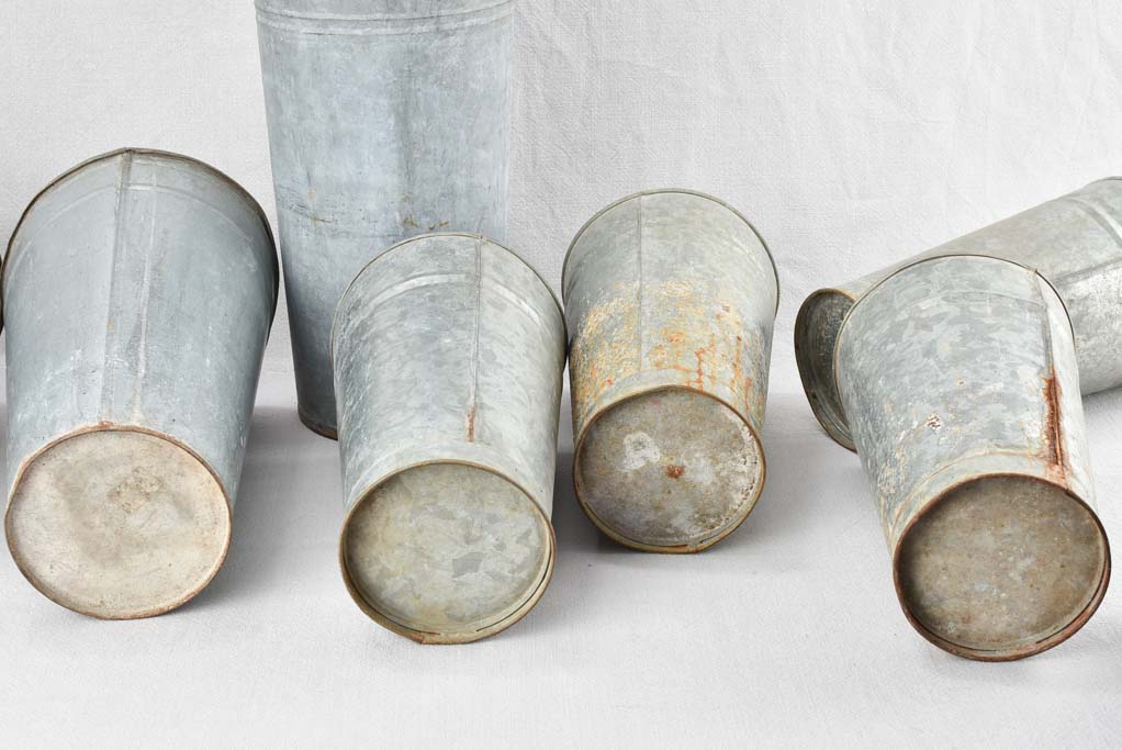 Collection of 8 vintage florist vases 11½" - 16¼"