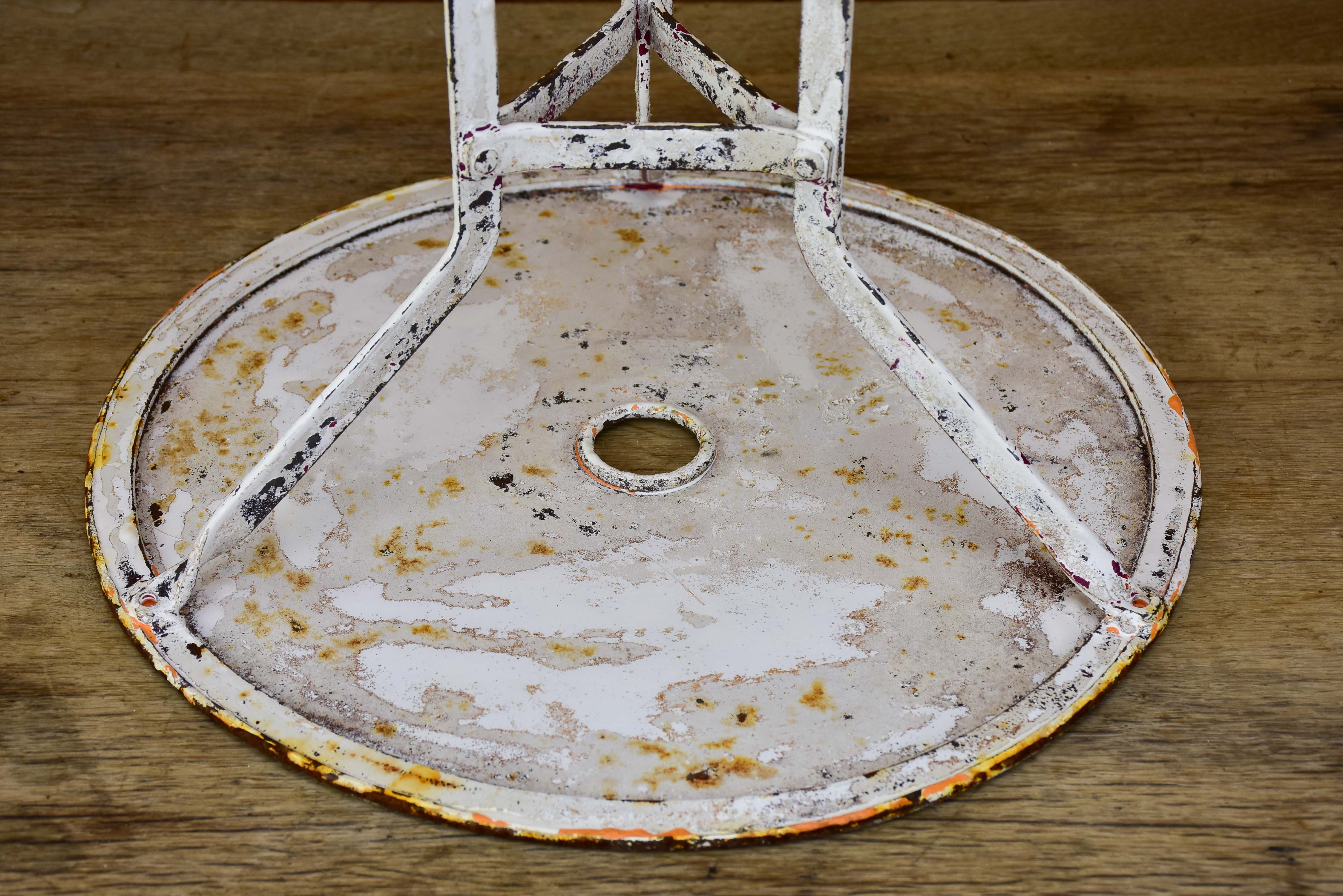 Small round garden side table