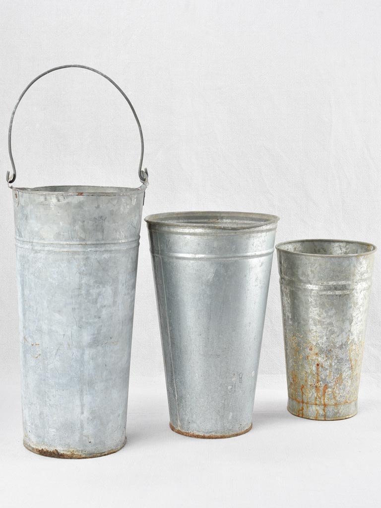 Collection of 8 vintage florist vases 11½" - 16¼"