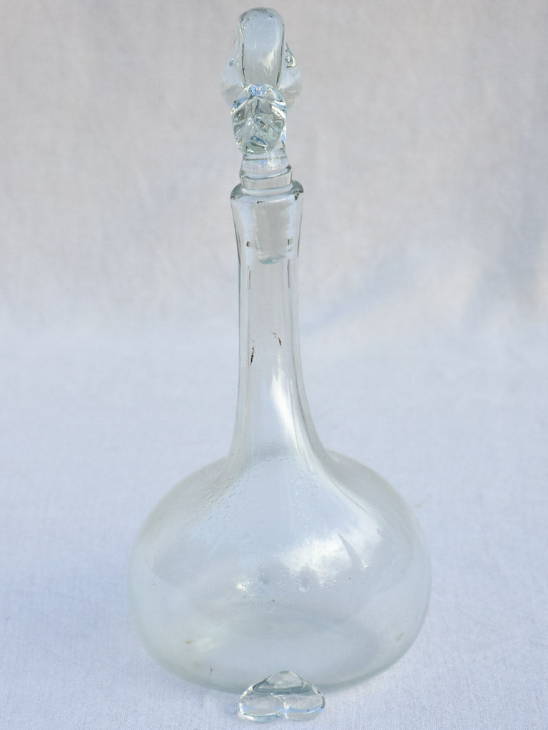 Mid century Italian Murano carafe - duck 13½"