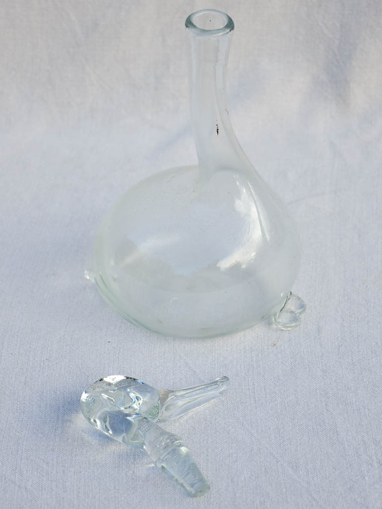 Mid century Italian Murano carafe - duck 13½"