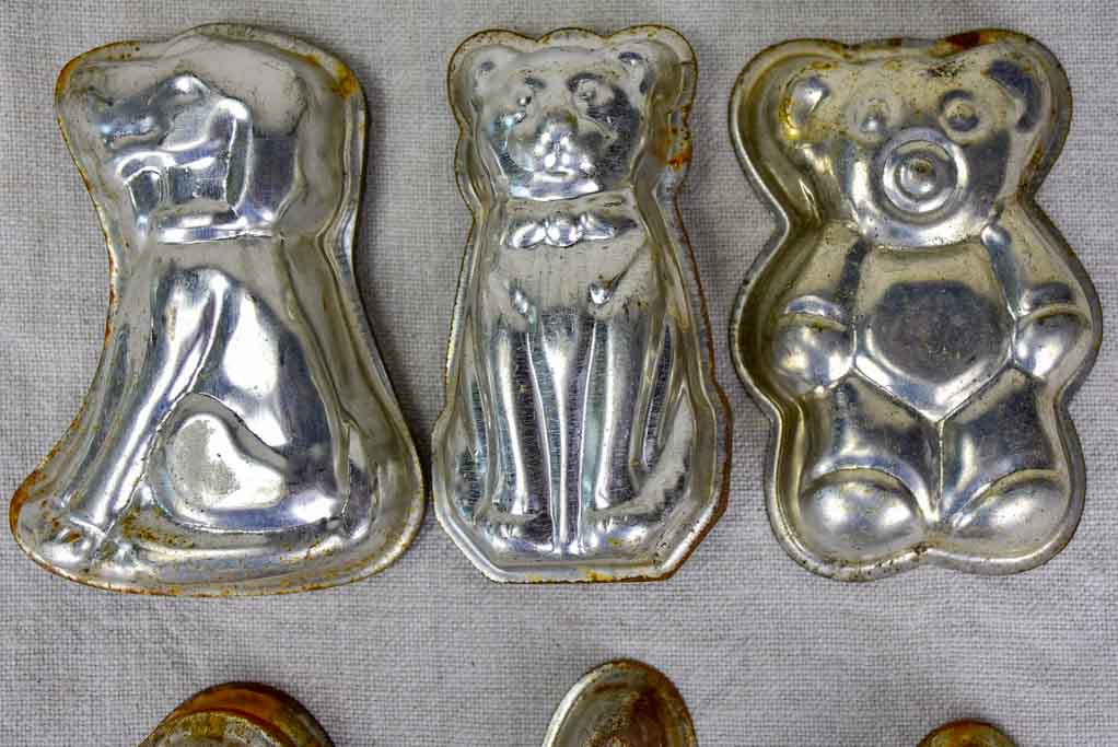 Collection of mid century chocolate molds - various shapes and animals