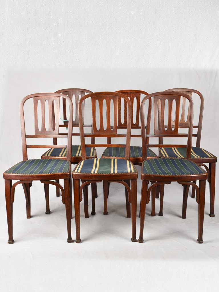 Set of 6 Late 19th-Century Austrian Bentwood dining Chairs - Thonet Style