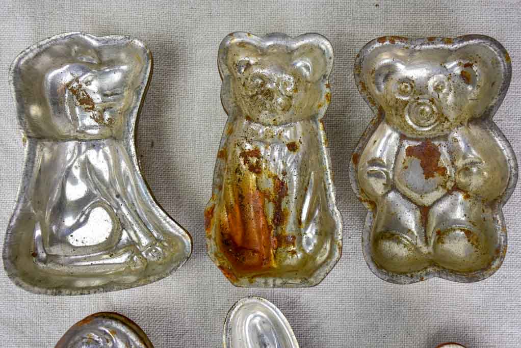 Collection of mid century chocolate molds - various shapes and animals