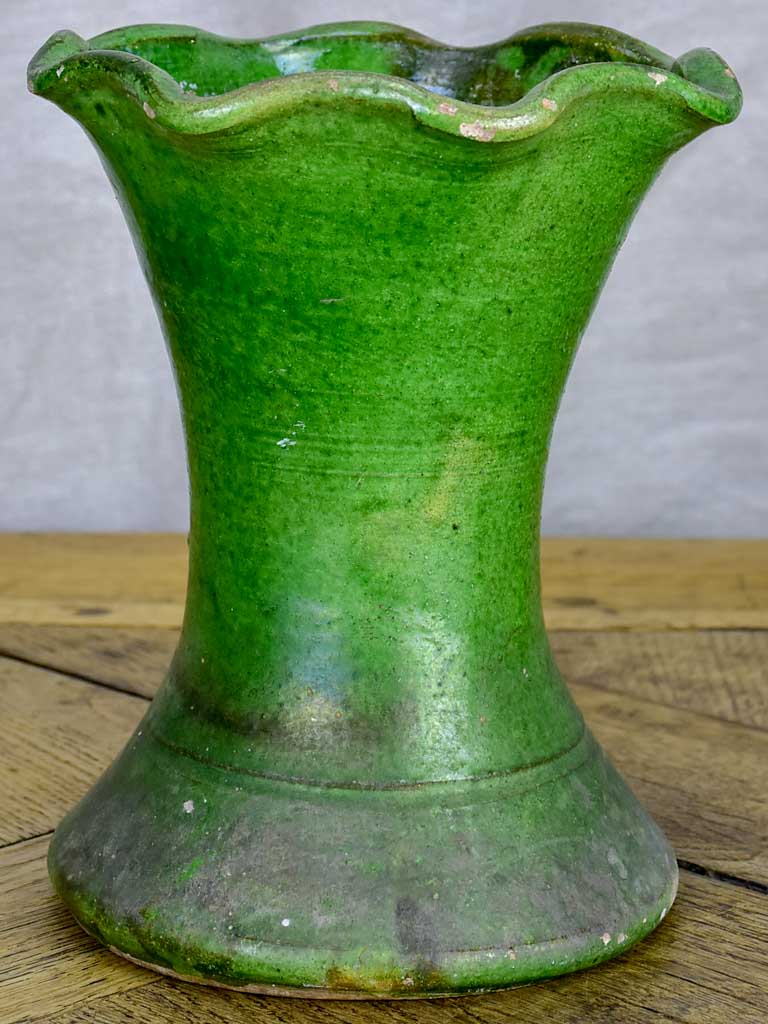 RESERVED Very small early 20th Century florist's vase with rippled neck