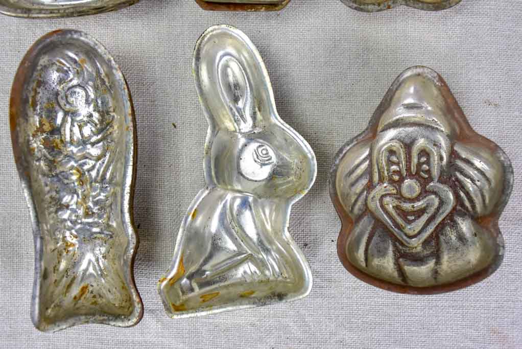 Collection of mid century chocolate molds - various shapes and animals