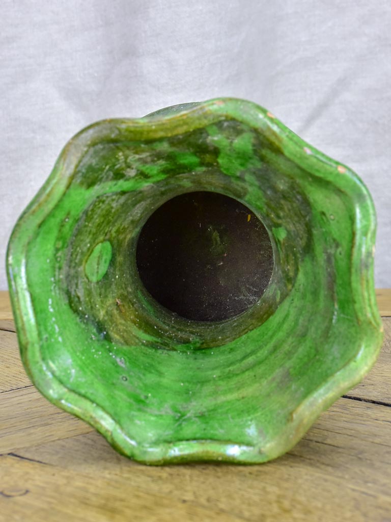RESERVED Very small early 20th Century florist's vase with rippled neck