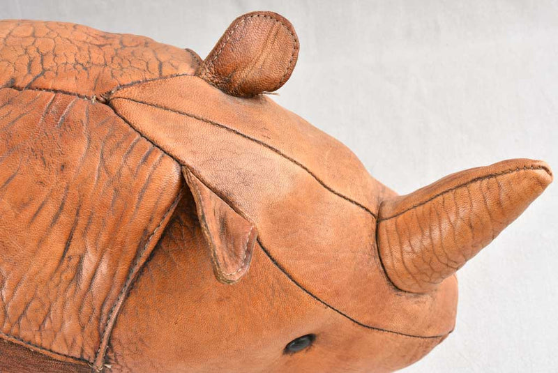Stylish Rhino-Shaped Leather Rest