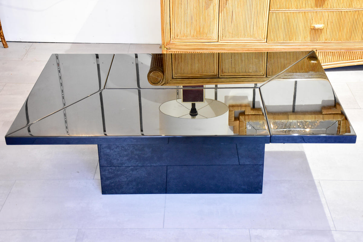 Paul Michel adjustable black coffee table / bar