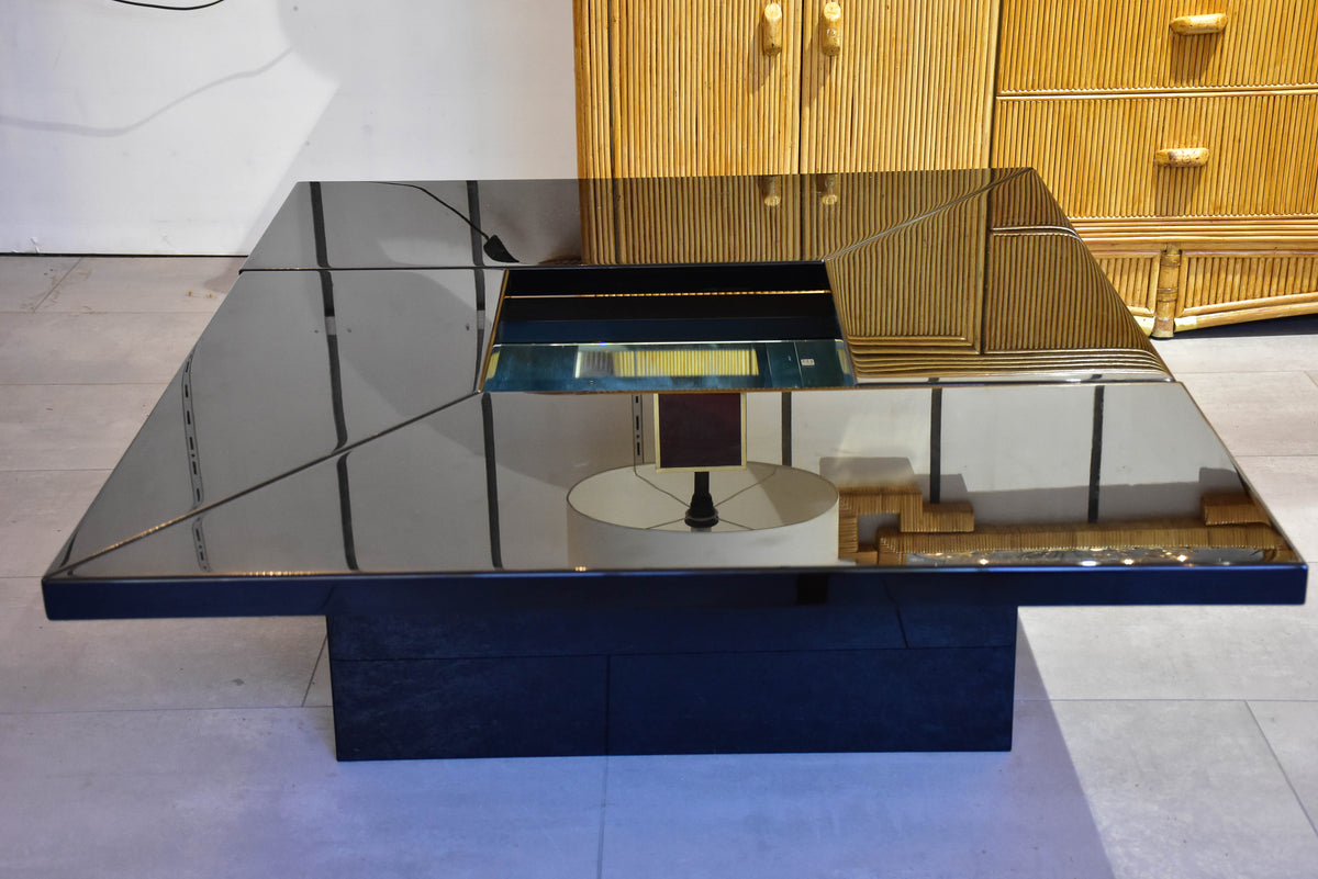 Paul Michel adjustable black coffee table / bar