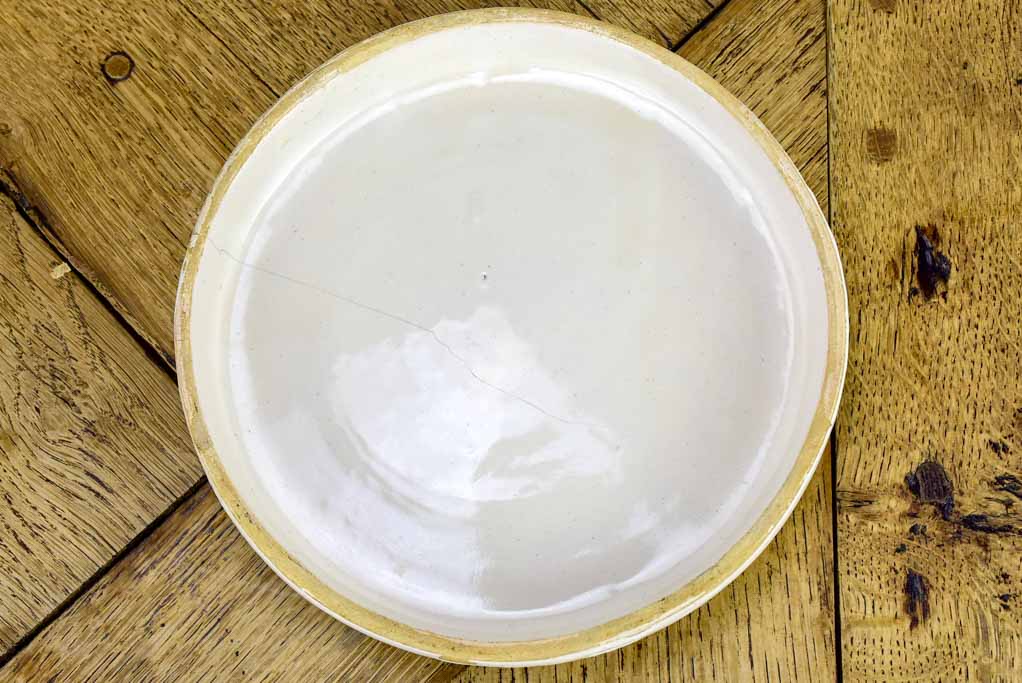 Two large antique French preserving pots 9"