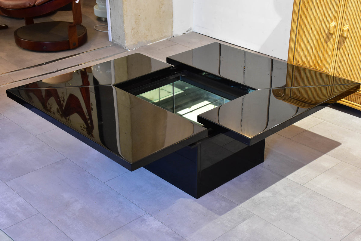 Paul Michel adjustable black coffee table / bar