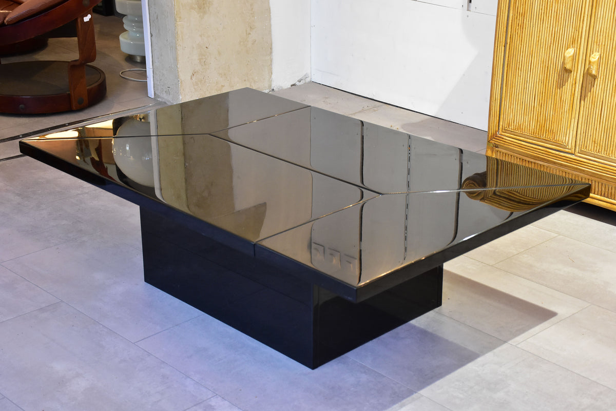 Paul Michel adjustable black coffee table / bar