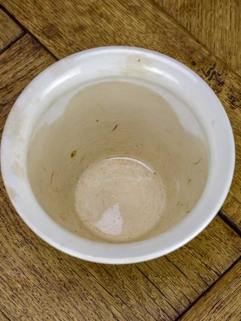 Antique French ironstone pot - tapered 4¼"