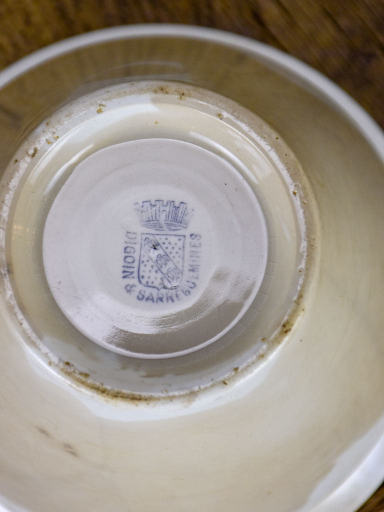 Antique French ironstone pot - tapered 4¼"