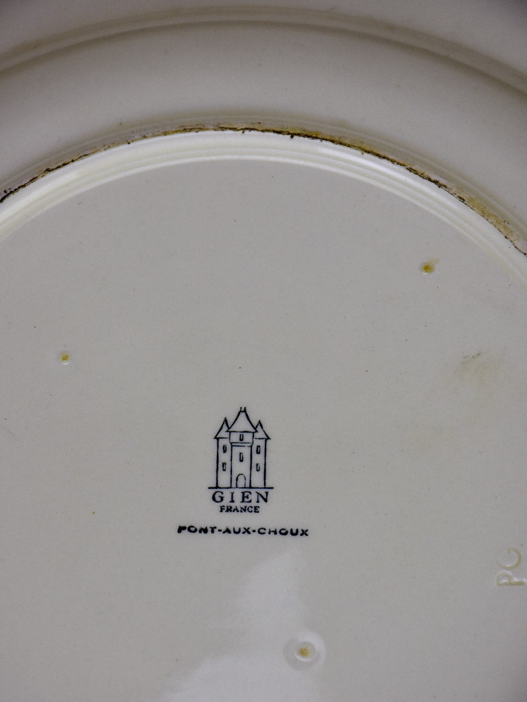 Vintage French round platter - Gien
