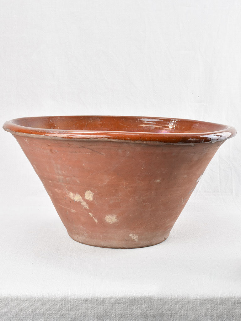 Large antique tian bowl with brown glaze 21¾"