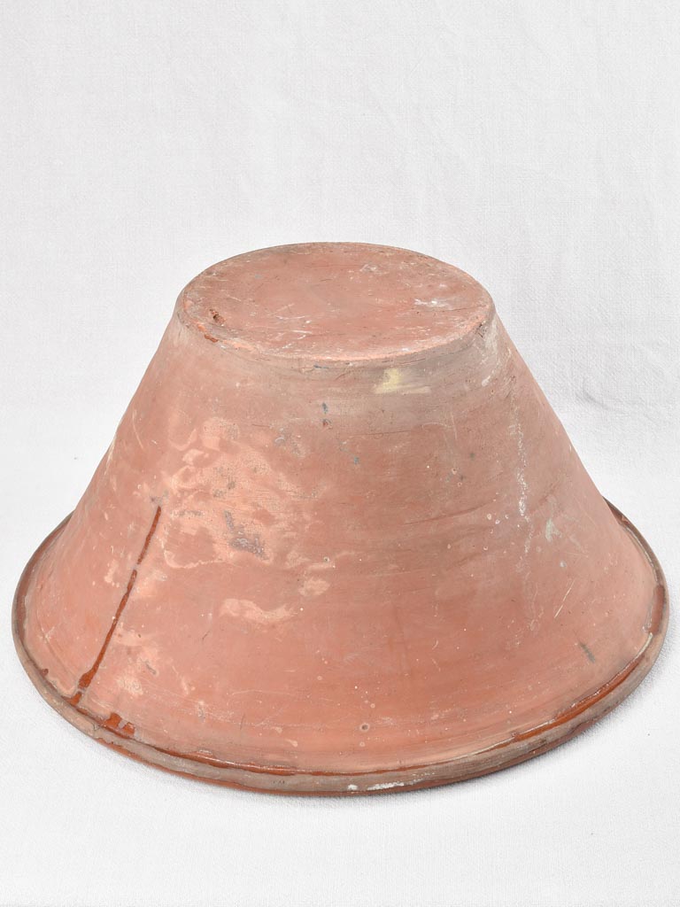 Large antique tian bowl with brown glaze 21¾"