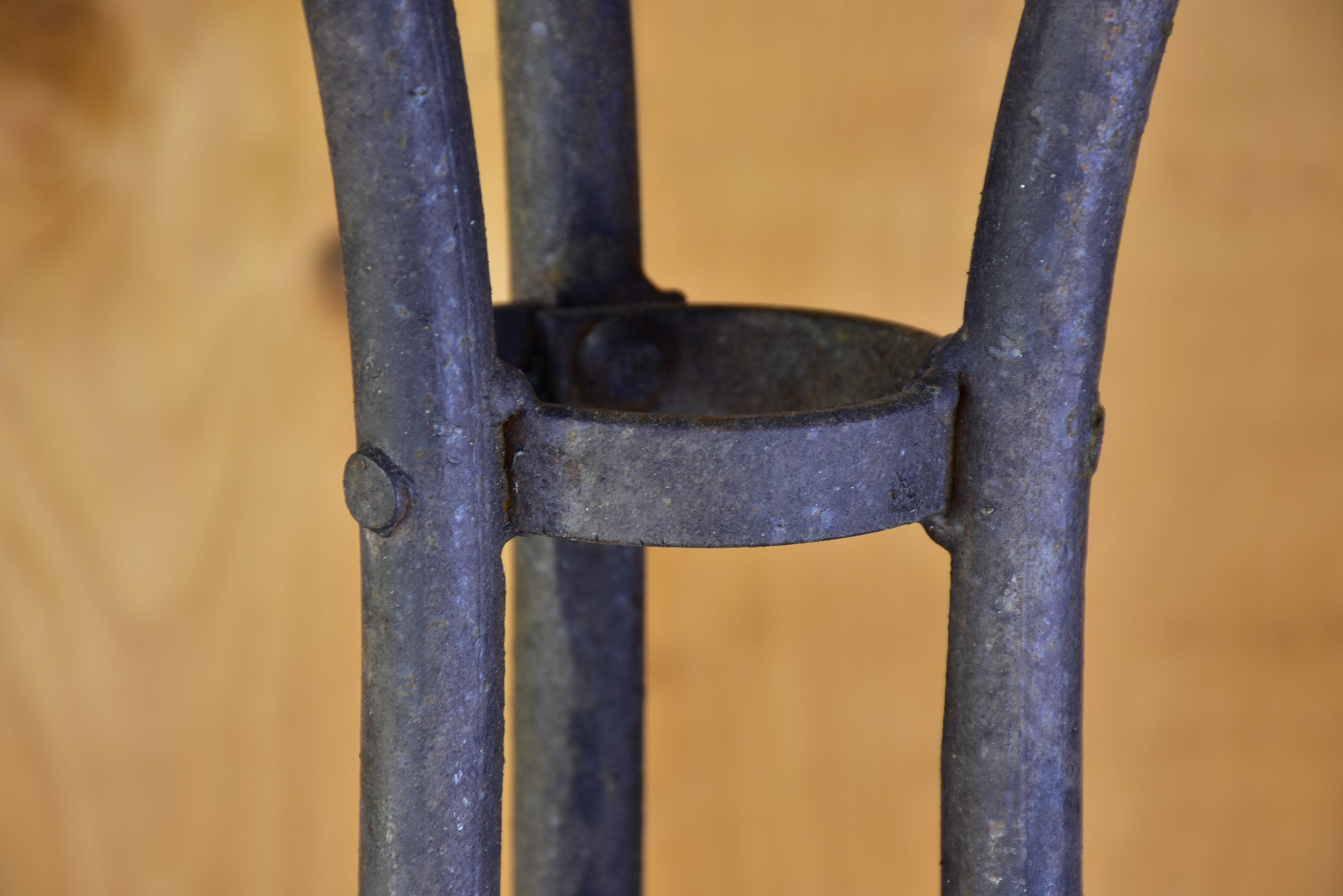 Small antique French garden table - round