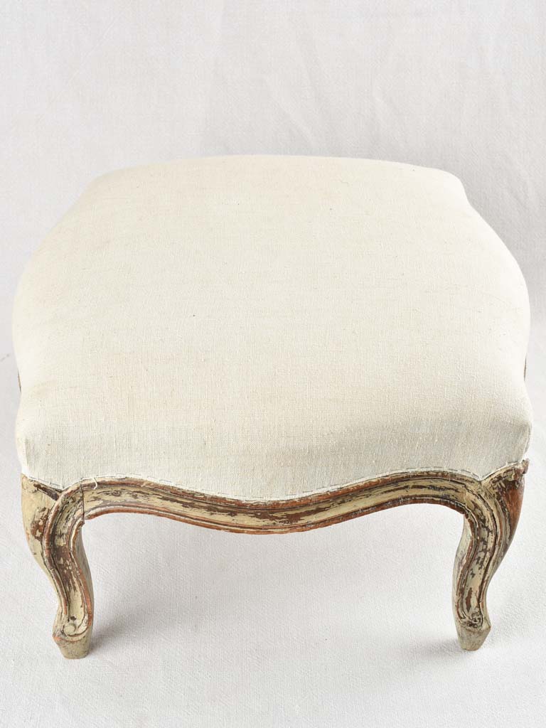 Louis XV style footrest with beige patina