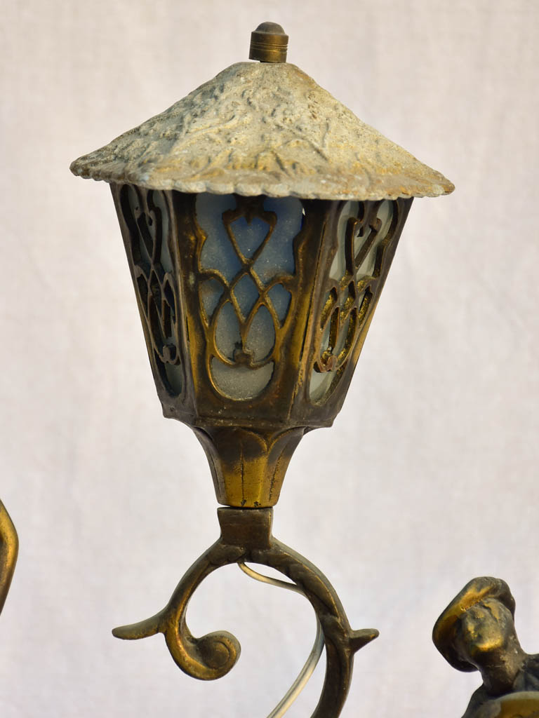 Retro Italian alabaster dancing girl light
