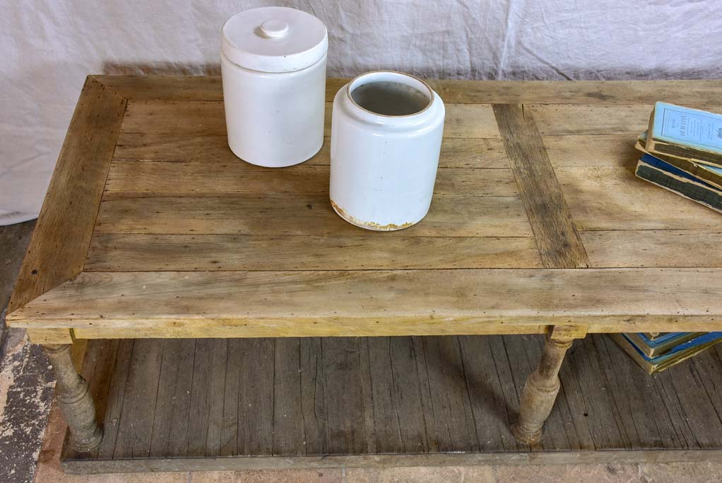 Rustic French coffee table - display table from a boutique 70¾" x 27½" TWO AVAILABLE