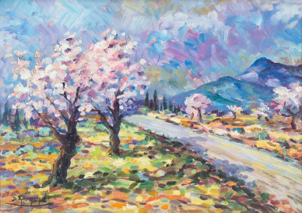 Route d'Eyguières D. Allemand (1906- ?) oil on canvas 19¾" x 25½"